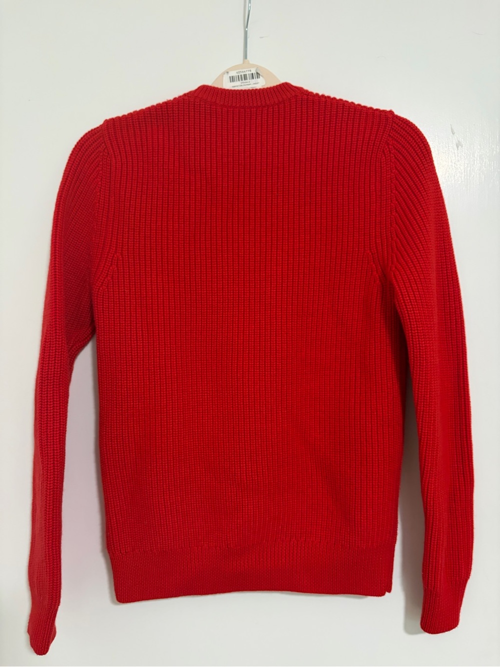 Sandro Red Ribbed Crewneck Sweater - Picture 5 of 6